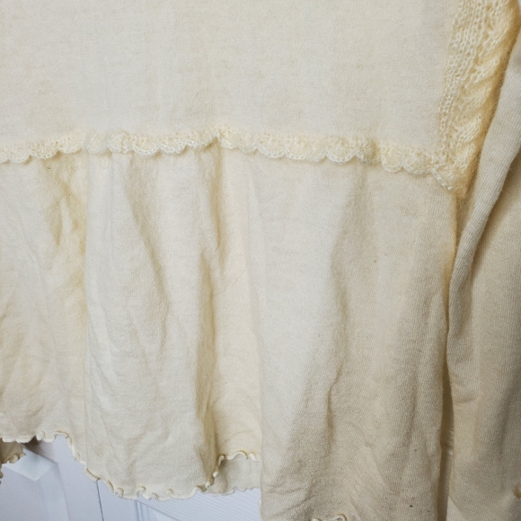 Moth anthropologie wool cashmere mohair cream medium sweater - Picture 7 of 9